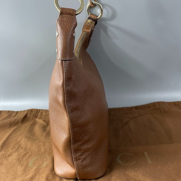 Authentic Gucci Brown Small Leather Hobo - Picture 4 of 12